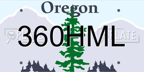 360HML Oregon License Plate
