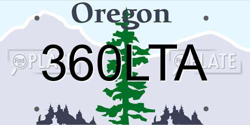 360LTA Oregon License Plate