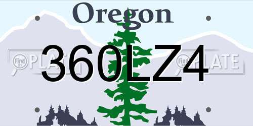 360LZ4 Oregon License Plate