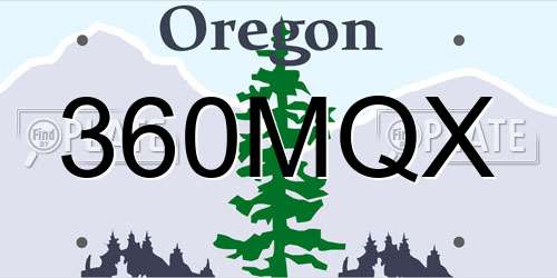 360MQX Oregon License Plate
