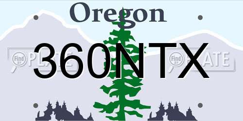 360NTX Oregon License Plate