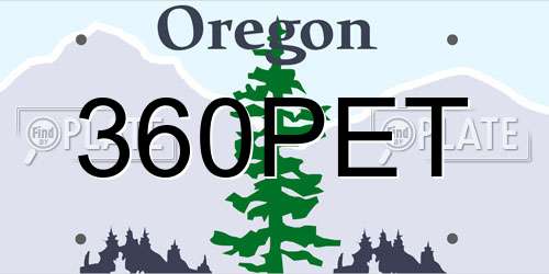 360PET Oregon License Plate