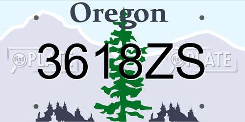3618ZS Oregon License Plate
