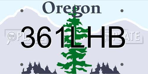361LHB Oregon License Plate