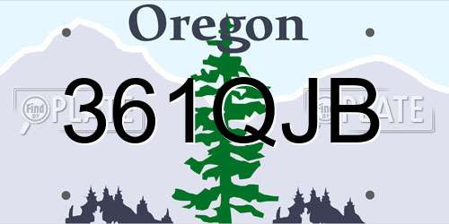 361QJB Oregon License Plate