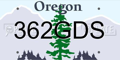 362GDS Oregon License Plate
