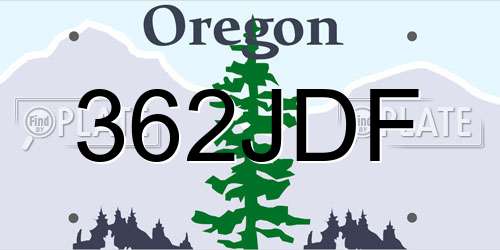 362JDF Oregon License Plate