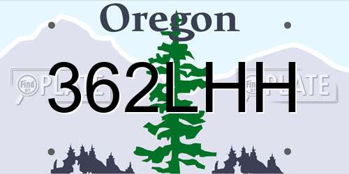362LHH Oregon License Plate
