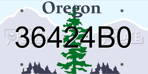 36424B0 Oregon License Plate
