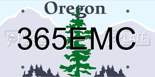 365EMC Oregon License Plate