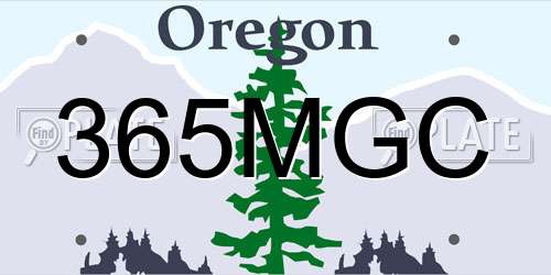 365MGC Oregon License Plate