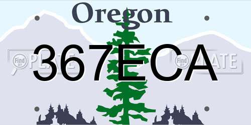 367ECA Oregon License Plate