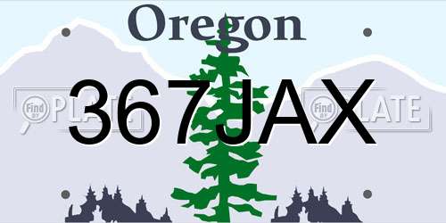 367JAX Oregon License Plate