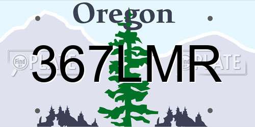 367LMR Oregon License Plate