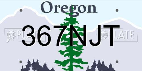 367NJT Oregon License Plate