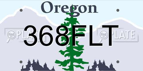 368FLT Oregon License Plate