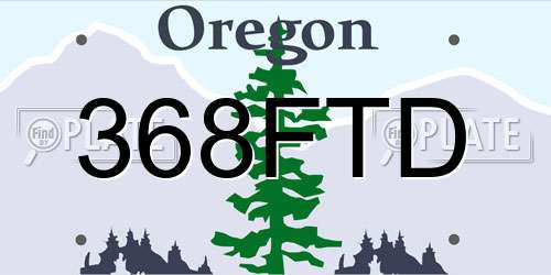 368FTD Oregon License Plate