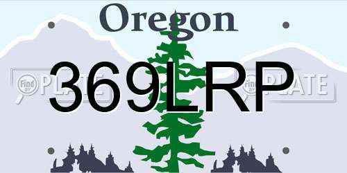 369LRP Oregon License Plate