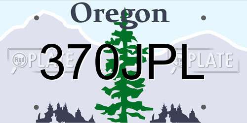 370JPL Oregon License Plate