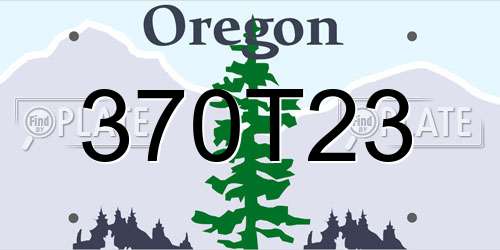 370T23 Oregon License Plate