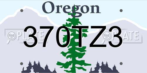370TZ3 Oregon License Plate