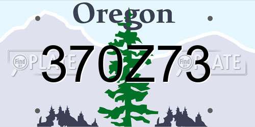 370Z73 Oregon License Plate