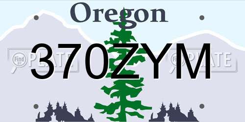 370ZYM Oregon License Plate