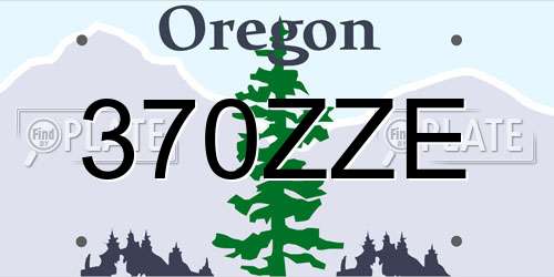 370ZZE Oregon License Plate