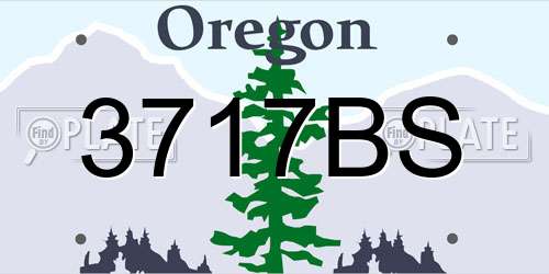 3717BS Oregon License Plate