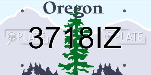 3718IZ Oregon License Plate
