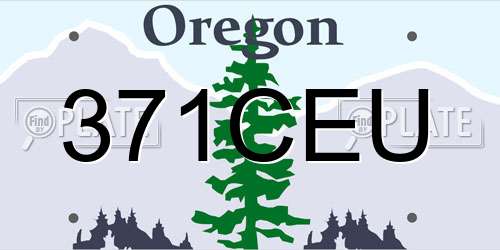 371CEU Oregon License Plate