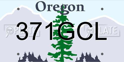 371GCL Oregon License Plate
