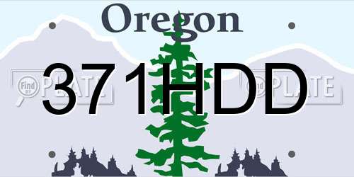 371HDD Oregon License Plate