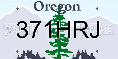 371HRJ Oregon License Plate