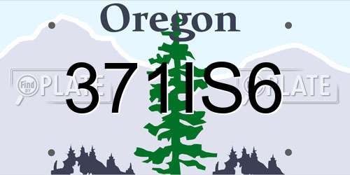 371IS6 Oregon License Plate