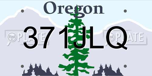 371JLQ Oregon License Plate