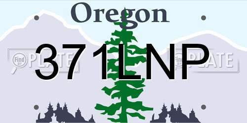 371LNP Oregon License Plate