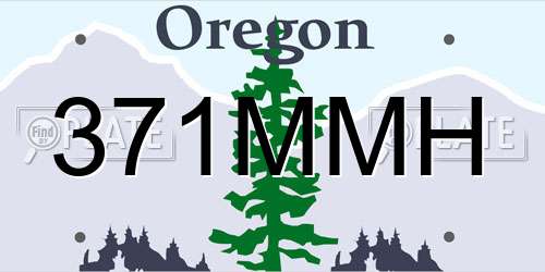 371MMH Oregon License Plate