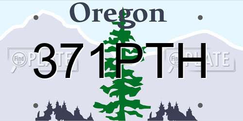 371PTH Oregon License Plate