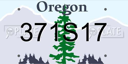 371S17 Oregon License Plate