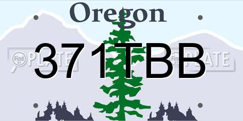 371TBB Oregon License Plate