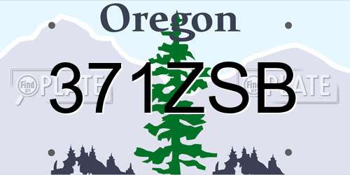 371ZSB Oregon License Plate