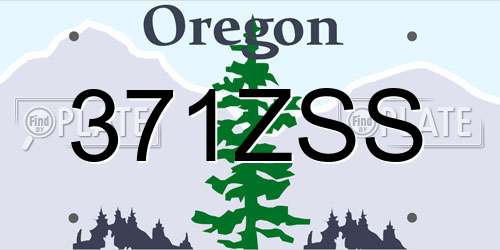 371ZSS Oregon License Plate
