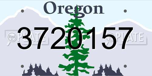 3720157 Oregon License Plate