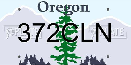 372CLN Oregon License Plate