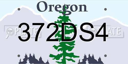 372DS4 Oregon License Plate