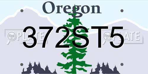 372ST5 Oregon License Plate