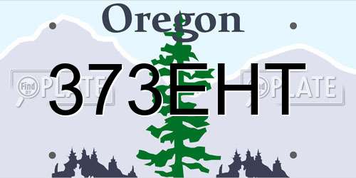 373EHT Oregon License Plate