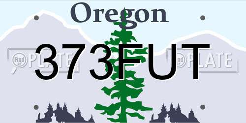 373FUT Oregon License Plate