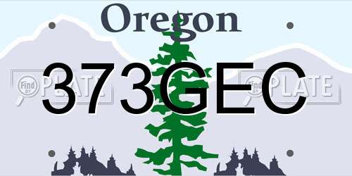 373GEC Oregon License Plate